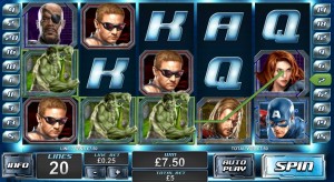 Screenshot from the Avengers slot